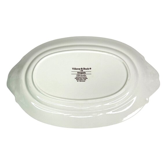 Villeroy & Boch Amapola Oval Serving Platter 14.5" x 9" Porcelain Floral Design - Picture 4 of 8
